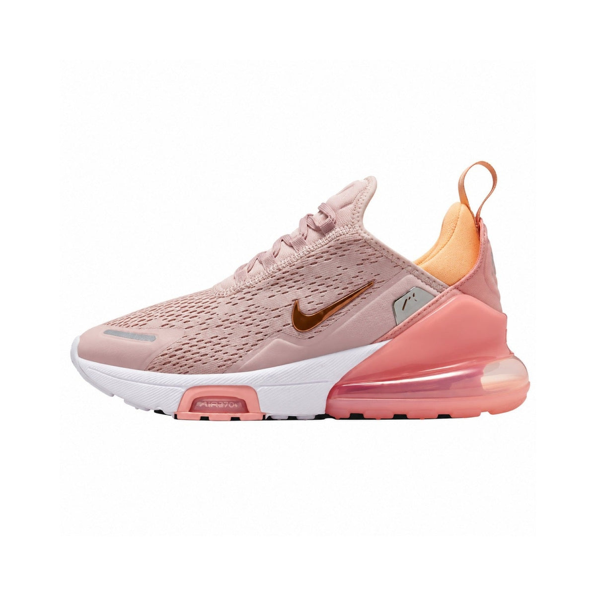 Nike Air Max 270 Premium Rust Pink – bočni prikaz na bijeloj pozadini